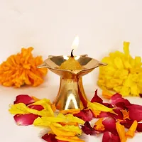 Om ssvmb9 Brass Deepak/Diya Oil Lamp for Aarti Home Temple Puja Articles Decor Diwali / Durga Pooja Navratri Gifts (Set of 9,Diameter 6 cm)-thumb4