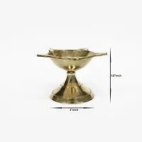 Om ssvmb9 Brass Deepak/Diya Oil Lamp for Aarti Home Temple Puja Articles Decor Diwali / Durga Pooja Navratri Gifts (Set of 9,Diameter 1.96 Inch)-thumb1