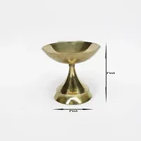 Om ssvmb9 Brass Deepak/Diya Oil Lamp for Aarti Home Temple Puja Articles Decor Diwali / Durga Pooja Navratri Gifts (Set of 9)-thumb2