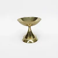 Om ssvmb9 Brass Deepak/Diya Oil Lamp for Aarti Home Temple Puja Articles Decor Diwali / Durga Pooja Navratri Gifts (Set of 9)-thumb3