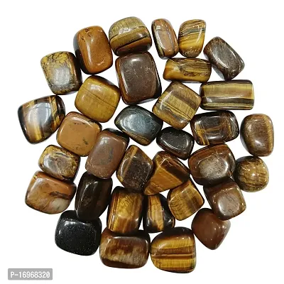 Om ssvmb9 Natural Tiger Eye Tumble Stone Raw Rough Stones for Reiki Healing and Crystal Healing Tumbled Stones Pack of 50 Gram Approx