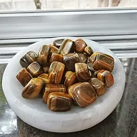 Om ssvmb9 Natural Tiger Eye Tumble Stone Raw Rough Stones for Reiki Healing and Crystal Healing Tumbled Stones Pack of 50 Gram Approx-thumb3