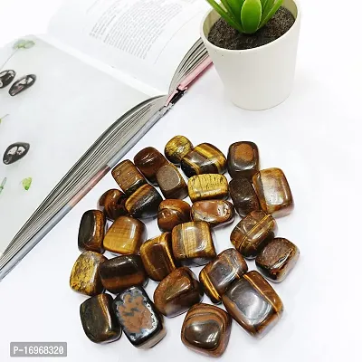 Om ssvmb9 Natural Tiger Eye Tumble Stone Raw Rough Stones for Reiki Healing and Crystal Healing Tumbled Stones Pack of 50 Gram Approx-thumb5