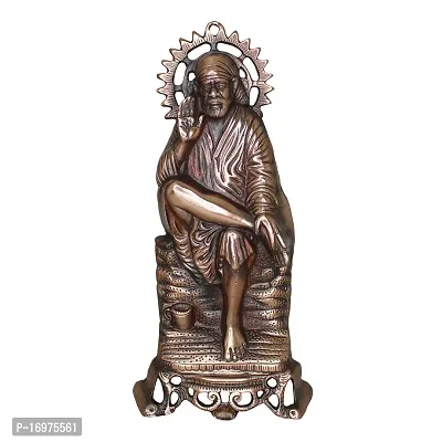 Om ssvmb9 AntiqueHomeDecor Sai Baba Metal Wall Hanging Showpiece Decorative Showpiece - 38 cm