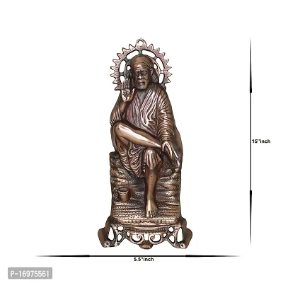 Om ssvmb9 AntiqueHomeDecor Sai Baba Metal Wall Hanging Showpiece Decorative Showpiece - 38 cm-thumb2