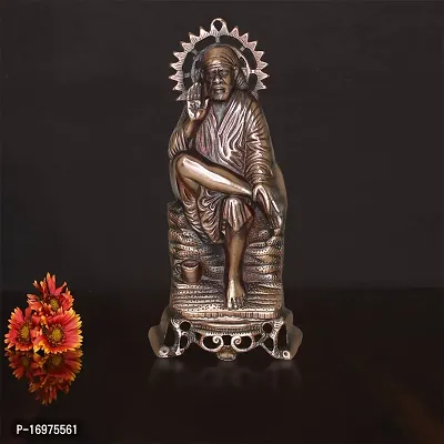 Om ssvmb9 AntiqueHomeDecor Sai Baba Metal Wall Hanging Showpiece Decorative Showpiece - 38 cm-thumb3