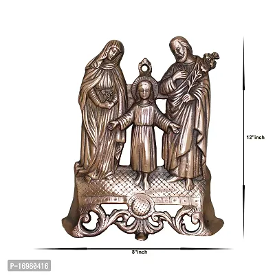 Om ssvmb9 Holy Family Wall Hanging - Popular Christian Decorative Craft - Black Metal-thumb2