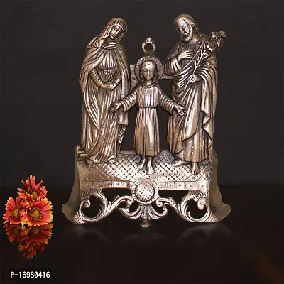 Om ssvmb9 Holy Family Wall Hanging - Popular Christian Decorative Craft - Black Metal-thumb3