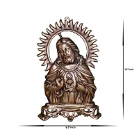 Om ssvmb9 Black Metal Unique Jesus Christ Statue God Idol for Home Figurine Showpiece Sculpture of Christian Lord Christ Catholic Divine Gift Item-thumb1