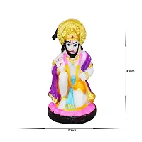 Om ssvmb9 Marble Bajrang Bali/Balaji/Sankat Mochan Hanuman ji ki Murti/Statue/Idol for Home Pooja Temple Showpiece Figurine (H x W x L :- 4 x 2 x 2 Inch, Weight :- 0.130 Kg)-thumb1