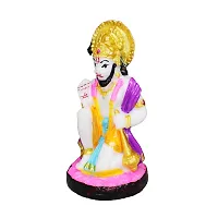 Om ssvmb9 Marble Bajrang Bali/Balaji/Sankat Mochan Hanuman ji ki Murti/Statue/Idol for Home Pooja Temple Showpiece Figurine (H x W x L :- 4 x 2 x 2 Inch, Weight :- 0.130 Kg)-thumb4