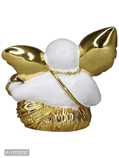 Om ssvmb9 Ganesha/Ganesh/Ganesh ji/Ganpati Idol/Idols/Murti/Statue for Gift, Car Dashborad, Home Deacute;cor Figurine for Main Door,Puja/Pooja, Mandir/Temple (Diamond Gold) (5x5x4)-thumb2