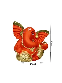 Om ssvmb9 Ganesha/Ganesh/Ganesh ji/Ganpati Idol/Idols/Murti/Statue for Gift, Car Dashborad, Home Deacute;cor Figurine for Main Door,Puja/Pooja, Mandir/Temple (Gold) (5x5x4)-thumb3