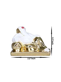 Om ssvmb9 Ganesha/Ganesh/Ganesh ji/Ganpati Idol/Idols/Murti/Statue for Gift, Car, Home Deacute;cor Figurine for Main Door,Puja/Pooja, Mandir/Temple (Gold Plated) (4x6x3)-thumb1