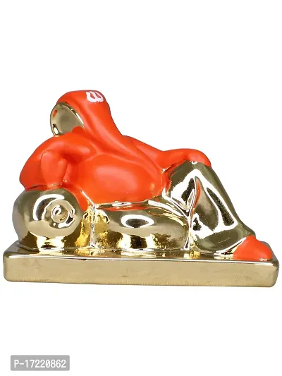 Om ssvmb9 Ganesha/Ganesh/Ganesh ji/Ganpati Idol/Idols/Murti/Statue for Gift, Car Dashborad, Home Deacute;cor Figurine for Main Door,Puja/Pooja, Mandir/Temple (Gold Plated) (4x6x3)