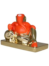 Om ssvmb9 Ganesha/Ganesh/Ganesh ji/Ganpati Idol/Idols/Murti/Statue for Gift, Car Dashborad, Home Deacute;cor Figurine for Main Door,Puja/Pooja, Mandir/Temple (Gold Plated) (4x6x3)-thumb3