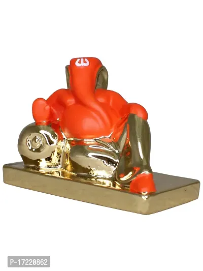 Om ssvmb9 Ganesha/Ganesh/Ganesh ji/Ganpati Idol/Idols/Murti/Statue for Gift, Car Dashborad, Home Deacute;cor Figurine for Main Door,Puja/Pooja, Mandir/Temple (Gold Plated) (4x6x3)-thumb4