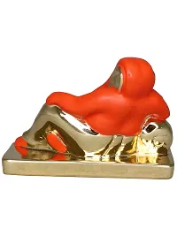 Om ssvmb9 Ganesha/Ganesh/Ganesh ji/Ganpati Idol/Idols/Murti/Statue for Gift, Car Dashborad, Home Deacute;cor Figurine for Main Door,Puja/Pooja, Mandir/Temple (Gold Plated) (4x6x3)-thumb4