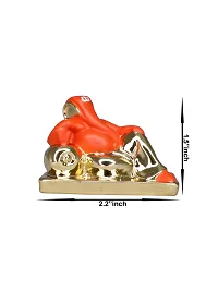 Om ssvmb9 Ganesha/Ganesh/Ganesh ji/Ganpati Idol/Idols/Murti/Statue for Gift, Car Dashborad, Home Deacute;cor Figurine for Main Door,Puja/Pooja, Mandir/Temple (Gold Plated) (4x6x3)-thumb1