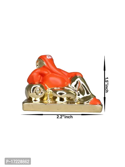 Om ssvmb9 Ganesha/Ganesh/Ganesh ji/Ganpati Idol/Idols/Murti/Statue for Gift, Car Dashborad, Home Deacute;cor Figurine for Main Door,Puja/Pooja, Mandir/Temple (Gold Plated) (4x6x3)-thumb2