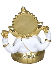 Om ssvmb9 Ganesha/Ganesh/Ganesh ji/Ganpati Idol/Idols/Murti/Statue for Gift, Car Dashborad, Home Deacute;cor Figurine for Main Door,Puja/Pooja, Mandir/Temple (Gold Plated)-thumb2