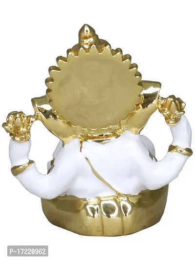 Om ssvmb9 Ganesha/Ganesh/Ganesh ji/Ganpati Idol/Idols/Murti/Statue for Gift, Car Dashborad, Home Deacute;cor Figurine for Main Door,Puja/Pooja, Mandir/Temple (Gold Plated)-thumb3