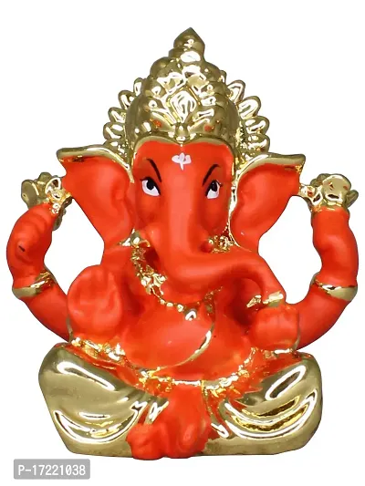 Om ssvmb9 Ganesha/Ganesh/Ganesh ji/Ganpati Idol/Idols/Murti/Statue for Gift, Car Dashborad, Home Deacute;cor Figurine for Main Door,Puja/Pooja, Mandir/Temple (5x5x3)