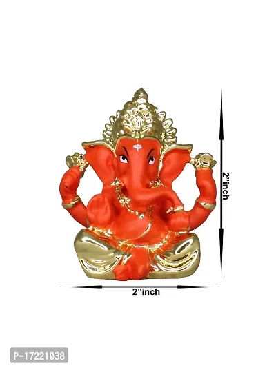 Om ssvmb9 Ganesha/Ganesh/Ganesh ji/Ganpati Idol/Idols/Murti/Statue for Gift, Car Dashborad, Home Deacute;cor Figurine for Main Door,Puja/Pooja, Mandir/Temple (5x5x3)-thumb3