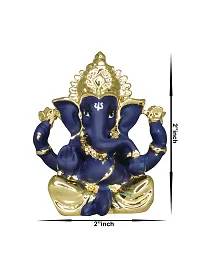 Om ssvmb9 Ganesha/Ganesh/Ganesh ji/Ganpati Idol/Idols/Murti/Statue for Gift, Car Dashborad, Home Deacute;cor Figurine for Main Door,Puja/Pooja, Mandir/Temple (Gold Plated) (5x5x3)-thumb4