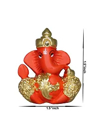 Om ssvmb9 Ganesha/Ganesh/Ganesh ji/Ganpati Idol/Idols/Murti/Statue for Gift, Car Dashborad, Home Deacute;cor Figurine for Main Door,Puja/Pooja, Mandir/Temple (Gold Plated) (4x4x2)-thumb4