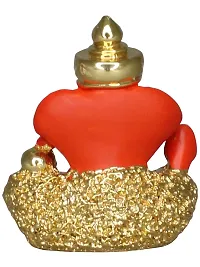 Om ssvmb9 Ganesha/Ganesh/Ganesh ji/Ganpati Idol/Idols/Murti/Statue for Gift, Car Dashborad, Home Deacute;cor Figurine for Main Door,Puja/Pooja, Mandir/Temple (Gold Plated) (4x4x2)-thumb1