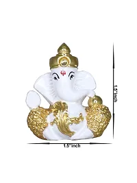 Om ssvmb9 Ganesha/Ganesh/Ganesh ji/Ganpati Idol/Idols/Murti/Statue for Gift, Car Dashborad, Home Deacute;cor Figurine for Main Door,Puja/Pooja, Mandir/Temple (4x4x2)-thumb3