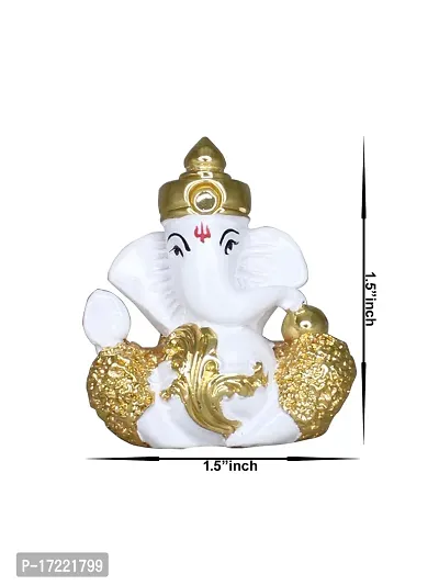 Om ssvmb9 Ganesha/Ganesh/Ganesh ji/Ganpati Idol/Idols/Murti/Statue for Gift, Car Dashborad, Home Deacute;cor Figurine for Main Door,Puja/Pooja, Mandir/Temple (4x4x2)-thumb4