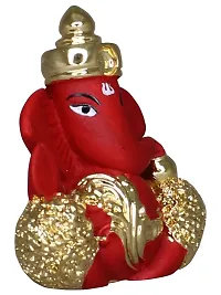 Om ssvmb9 Ganesha/Ganesh/Ganesh ji/Ganpati Idol/Idols/Murti/Statue for Gift, Car Dashborad, Home Deacute;cor Figurine for Main Door,Puja/Pooja, Mandir/Temple (Gold) (4x4x2)-thumb4