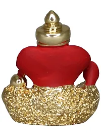 Om ssvmb9 Ganesha/Ganesh/Ganesh ji/Ganpati Idol/Idols/Murti/Statue for Gift, Car Dashborad, Home Deacute;cor Figurine for Main Door,Puja/Pooja, Mandir/Temple (Gold) (4x4x2)-thumb2