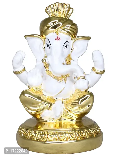 Om ssvmb9 Ganesha/Ganesh/Ganesh ji/Ganpati Idol/Idols/Murti/Statue for Gift, Car Dashborad, Home Deacute;cor Figurine for Main Door,Puja/Pooja, Mandir/Temple(7x5x4)