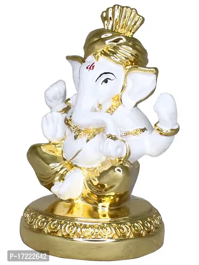 Om ssvmb9 Ganesha/Ganesh/Ganesh ji/Ganpati Idol/Idols/Murti/Statue for Gift, Car Dashborad, Home Deacute;cor Figurine for Main Door,Puja/Pooja, Mandir/Temple(7x5x4)-thumb5