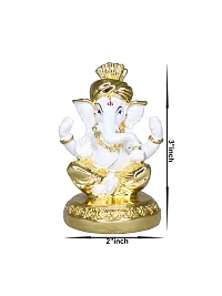 Om ssvmb9 Ganesha/Ganesh/Ganesh ji/Ganpati Idol/Idols/Murti/Statue for Gift, Car Dashborad, Home Deacute;cor Figurine for Main Door,Puja/Pooja, Mandir/Temple(7x5x4)-thumb1