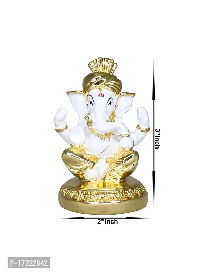 Om ssvmb9 Ganesha/Ganesh/Ganesh ji/Ganpati Idol/Idols/Murti/Statue for Gift, Car Dashborad, Home Deacute;cor Figurine for Main Door,Puja/Pooja, Mandir/Temple(7x5x4)-thumb2