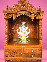 Om ssvmb9 Ganesha/Ganesh/Ganesh ji/Ganpati Idol/Idols/Murti/Statue for Gift, Car Dashborad, Home Deacute;cor Figurine for Main Door,Puja/Pooja, Mandir/Temple(7x5x4)-thumb2