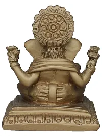 Om ssvmb9 Ganesha/Ganesh/Ganeshji/Ganpati Bappa Idol/Murti/Statue for Car Dashboard Showpiece Figurine Home Deacute;cor Door Entrance (Dark Brown Color) (6x5x5)-thumb4