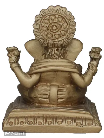 Om ssvmb9 Ganesha/Ganesh/Ganeshji/Ganpati Bappa Idol/Murti/Statue for Car Dashboard Showpiece Figurine Home Deacute;cor Door Entrance (Dark Brown Color) (6x5x5)-thumb5