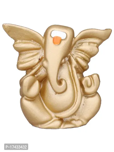 Om ssvmb9 Ganesha/Ganesh/Ganeshji/Ganpati Bappa Idol/Murti/Statue for Car Dashboard Showpiece Figurine Home Deacute;cor Door Entrance (Light Brown) (4x2x5)