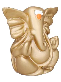 Om ssvmb9 Ganesha/Ganesh/Ganeshji/Ganpati Bappa Idol/Murti/Statue for Car Dashboard Showpiece Figurine Home Deacute;cor Door Entrance (Light Brown) (4x2x5)-thumb1