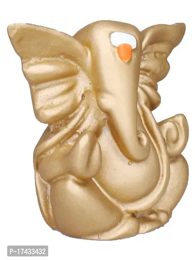 Om ssvmb9 Ganesha/Ganesh/Ganeshji/Ganpati Bappa Idol/Murti/Statue for Car Dashboard Showpiece Figurine Home Deacute;cor Door Entrance (Light Brown) (4x2x5)-thumb2