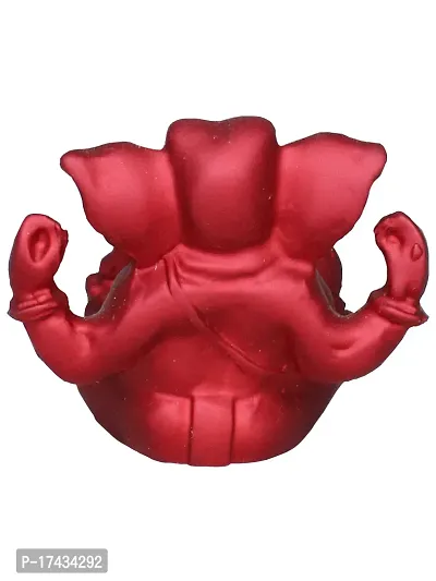 Om ssvmb9 Ganesha/Ganesh/Ganeshji/Ganpati Bappa Idol/Murti/Statue for Car Dashboard Showpiece Figurine Home Deacute;cor Door Entrance (Dark Maroon Color) (4.5x2x5)-thumb2