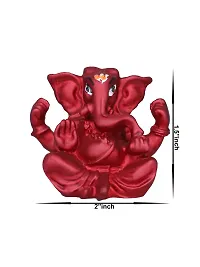 Om ssvmb9 Ganesha/Ganesh/Ganeshji/Ganpati Bappa Idol/Murti/Statue for Car Dashboard Showpiece Figurine Home Deacute;cor Door Entrance (Dark Maroon Color) (4.5x2x5)-thumb2