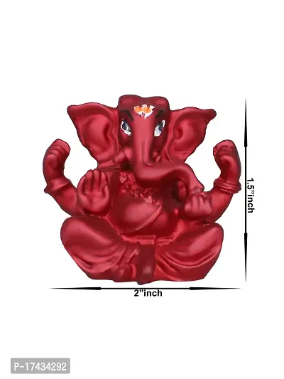 Om ssvmb9 Ganesha/Ganesh/Ganeshji/Ganpati Bappa Idol/Murti/Statue for Car Dashboard Showpiece Figurine Home Deacute;cor Door Entrance (Dark Maroon Color) (4.5x2x5)-thumb3