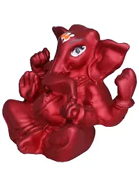 Om ssvmb9 Ganesha/Ganesh/Ganeshji/Ganpati Bappa Idol/Murti/Statue for Car Dashboard Showpiece Figurine Home Deacute;cor Door Entrance (Dark Maroon Color) (4.5x2x5)-thumb3