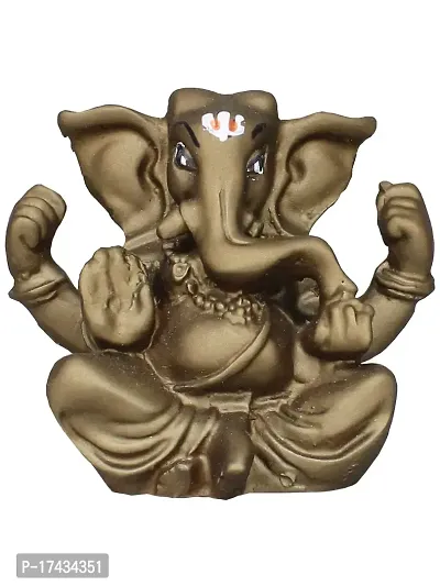 Om ssvmb9 Ganesha/Ganesh/Ganeshji/Ganpati Bappa Idol/Murti/Statue for Car Dashboard Showpiece Figurine Home Deacute;cor Door Entrance (Chocolate Color) (4.5x2x5)